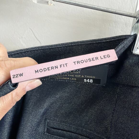 NWT Worthington Women’s Modern Fit Trouser Leg Pants 22W Plus Size Dark Denim - Picture 5 of 6